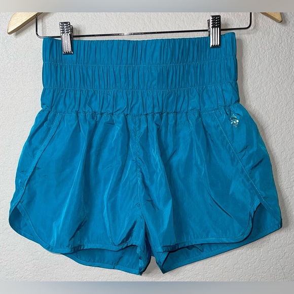Free People Movement The Way Home NWOT Shorts Size Small Teal Blue - Picture 3 of 9